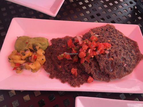 Black bean cakes !! So good! at OTB Bicycle Cafe in Mccandless