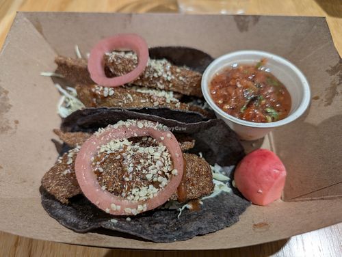 Crispy Pescado Tacos  at Jajaja Mexicana - Hudson Yards in New York City
