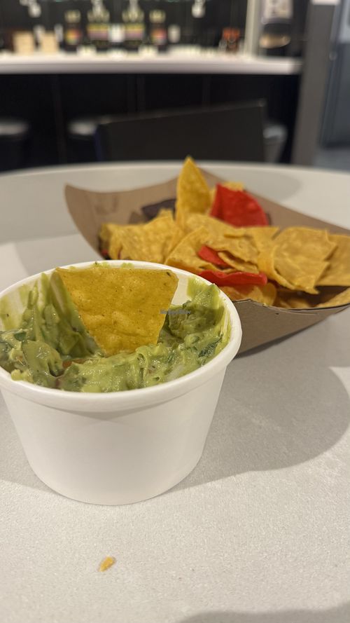 Corn chips and guacamole  at Jajaja Mexicana - Hudson Yards in New York City