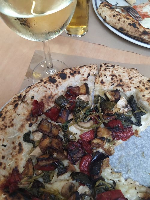 Pizza Ortolana.  at Il Segreto Di Pulcinella in Gran Canaria