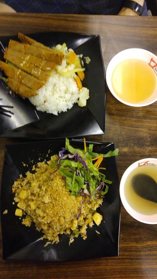 lemon chicken with rice and pineapple rice at Pine Tree Cafe 长春树 - Fortune Centre in Central Singapore