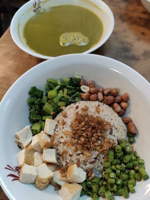 Thunder tea rice at Pine Tree Cafe 长春树 - Fortune Centre in Central Singapore