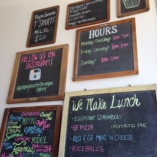 menu at Papa Ganache in Matawan