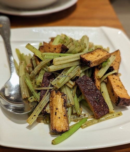 Hakka style stir fry #Veganuary at XiángHé 祥和 - Serenity in Taipei