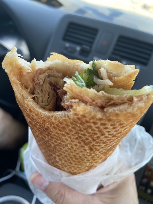 Banh Mi sandwich is OUTSTANDING at  Van Nien Vegan Baguette Food Coffee Tea in Portland