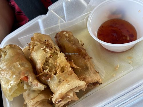 “Egg” rolls at  Van Nien Vegan Baguette Food Coffee Tea in Portland