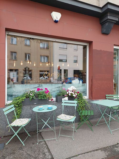 Outside at Carli's Coffee in Echternach
