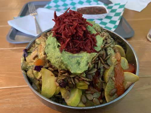 Vegan bowl of the day  at The Mermaid Cafe in Catskill