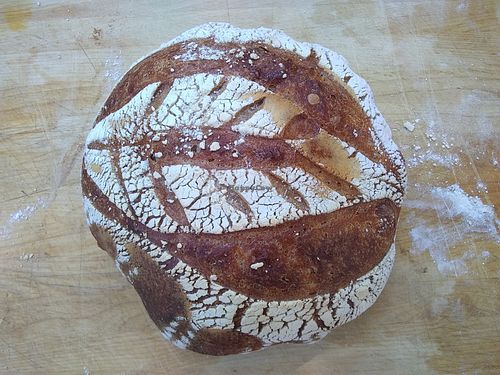 Sourdough boule at The Rising Firefly Bakery in Ithaca
