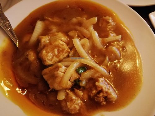 Vegan chicken curry at The Orchid Vegan Restaurant in York