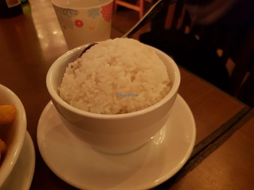 Steamed Jasmine Rice at The Orchid Vegan Restaurant in York