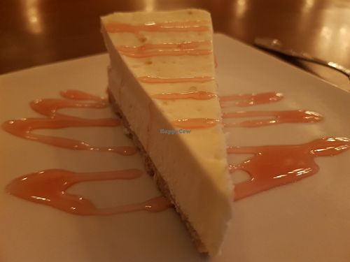 Vegan Cheese Cake at The Orchid Vegan Restaurant in York