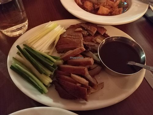 Aromatic shredded vegan duck at The Orchid Vegan Restaurant in York