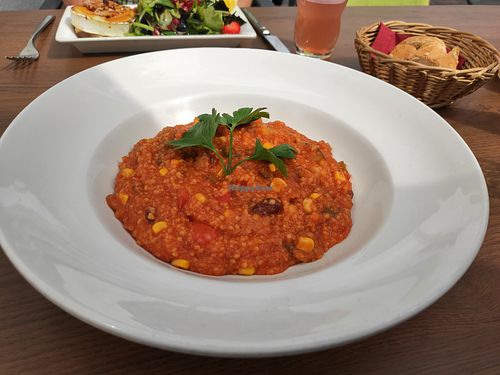 Chili sin carne (vegan) at Aquarium Cafe in Heligoland