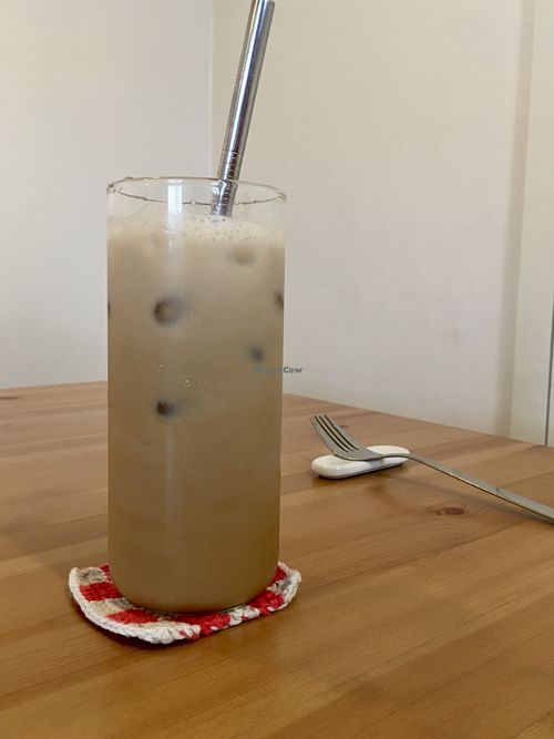 Dutch latte with soy and almond milk  at LoveUrth 러브얼스 in Busan