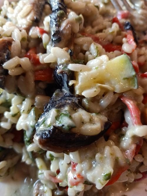 Risotto con verduras (veganizado) at La Unión in Puente Viesgo