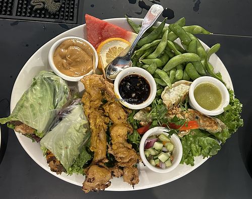 Vegan appetizer sampler   at Zabb Thai Cuisine Newport Beach in Newport Beach