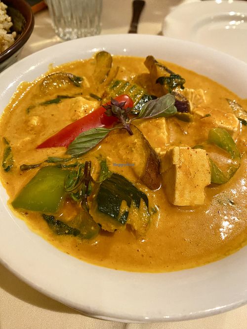Vegan Pumpkin Curry with Tofu  at Zabb Thai Cuisine Newport Beach in Newport Beach