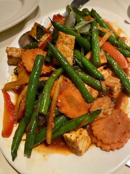 Vegan Prig Khing with Tofu  at Zabb Thai Cuisine Newport Beach in Newport Beach