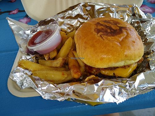 Firestone Impossible Burger and fries at Elevate in St Augustine