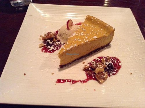 Pumpkin spice cheesecake at Sprig and Vine in New Hope