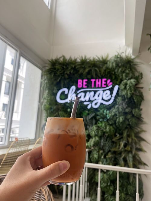 Thai milk tea   at Nature's Charm in Bangkok