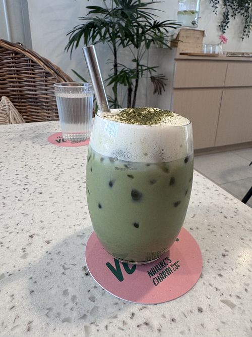 Match latte   at Nature's Charm in Bangkok