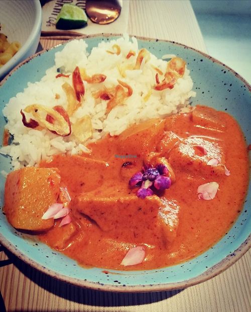 Masaman curry at Nature's Charm in Bangkok