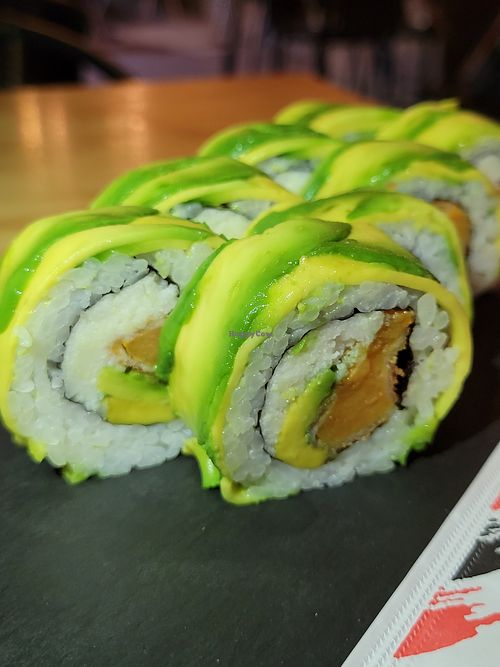 Avocado tuna rolls at Kambo Vegan Sushi in Santiago