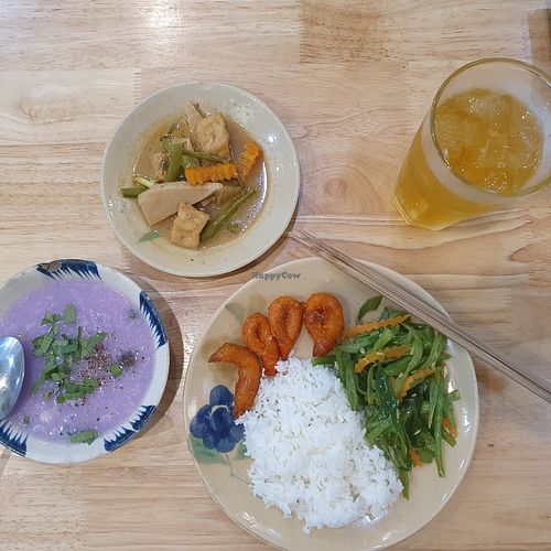 com trua (daily rice, veg & soup) at Pippala Vegan in Ho Chi Minh City