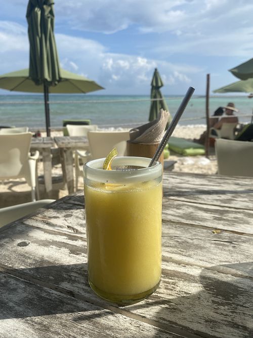 Mango daiquiri  at Lido Beach Club  in Playa Del Carmen