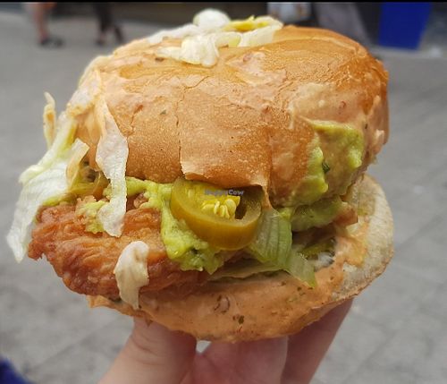 Fiery Mexican Chick'n burger at Awesome Chips in Birmingham