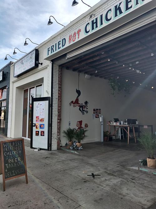 Storefront at Wolfie's Nashville Hot Chicken in Los Angeles