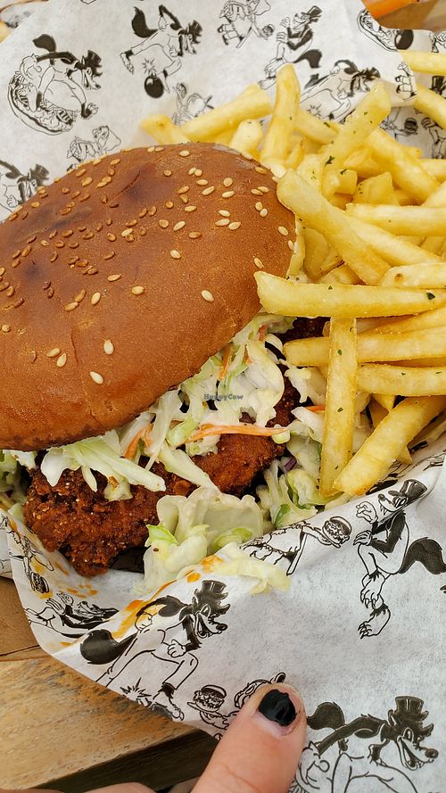 Nashville chicken sandwich at Wolfie's Nashville Hot Chicken in Los Angeles