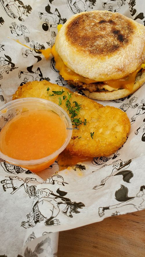 Breakfast sandwich at Wolfie's Nashville Hot Chicken in Los Angeles
