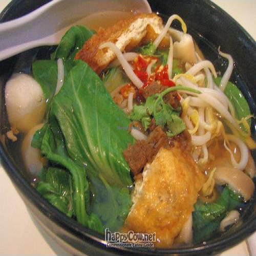Flat Rice Noodle Soup at Loving Hut - International Plaza in Central Singapore