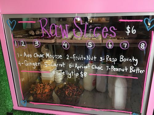 Raw slice cabinet  at Sunday Cantina in Raumati