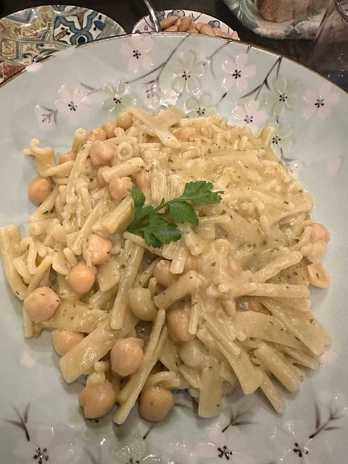Pasta with garbanzo beans! at Kasai in Praiano