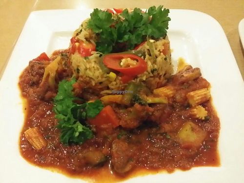 Mexican rice with vegetable Safrito at Cafe Salivation in Central Singapore