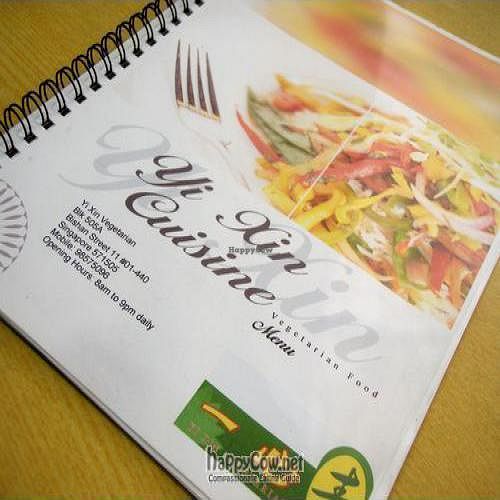 menu ... at Yi Xin Vegetarian - Ang Mo Kio in North Singapore