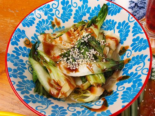 Pak choi, delicious at B8 in Dorchester