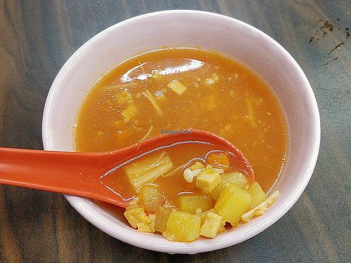 Tomato soup at Tian Yuan 田园健康食品 in Central Singapore