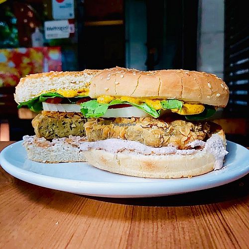 Ocean burger at Veganzza in Istanbul