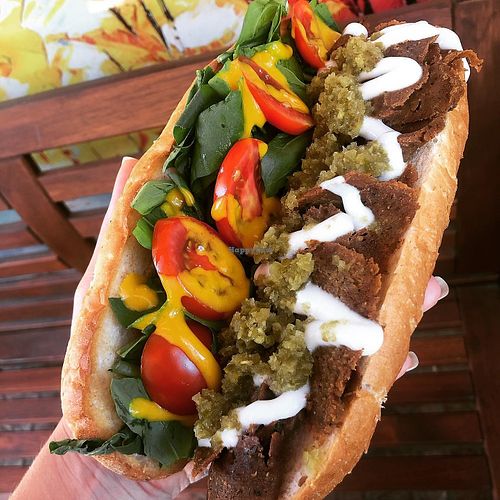 Doner sandwich at Veganzza in Istanbul