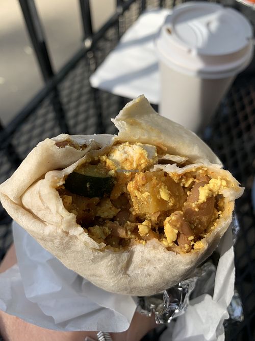 Breakfast burrito  at Mud Pie Stand in Sacramento
