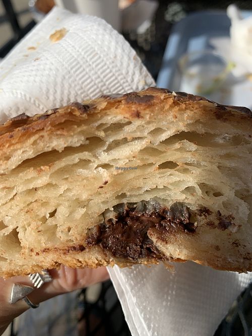 Chocolate croissant  at Mud Pie Stand in Sacramento
