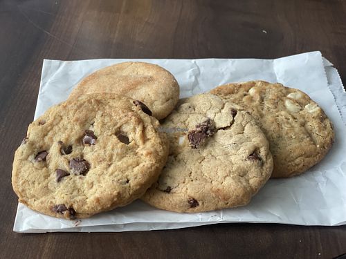 Cookies: Chocolate Chip, Snickerdoodle, S’mores and Oatmeal Cranberry White Chocolate Chip   at Mud Pie Stand in Sacramento