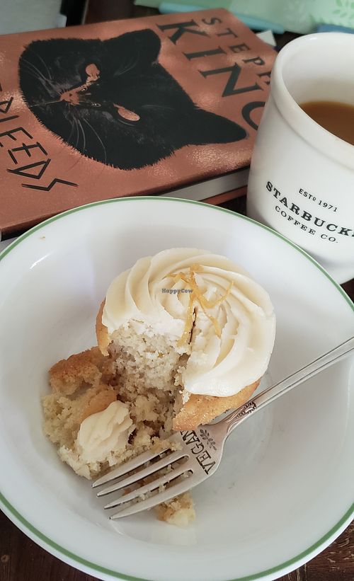 The best lemon cupcake I have ever had, the "Lemonade." at Mud Pie Stand in Sacramento