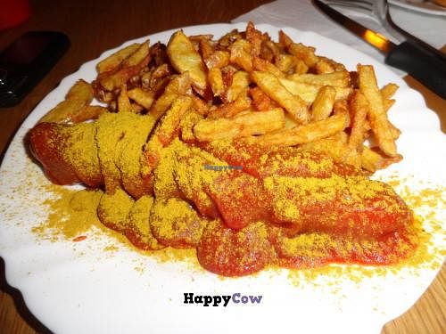 Seitan currywurst at vego Foodworld in Berlin