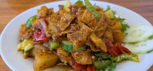 Sambal beancurd bun at Pureland Vegetarian in Bandar Seri Begawan